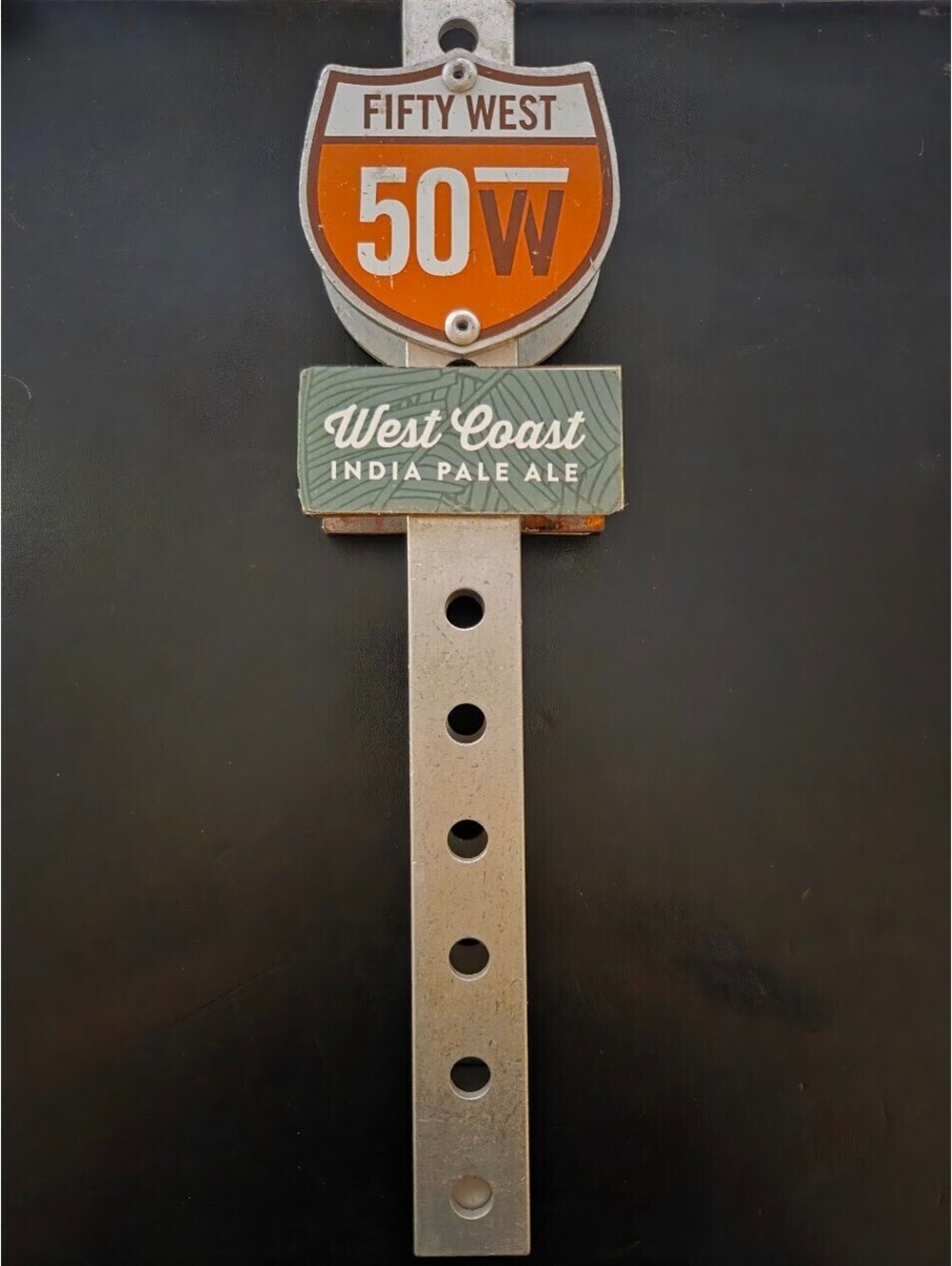 50 West IPA Beer Tap Handle – Metal West Coast India Pale Ale Draft Pull 50W